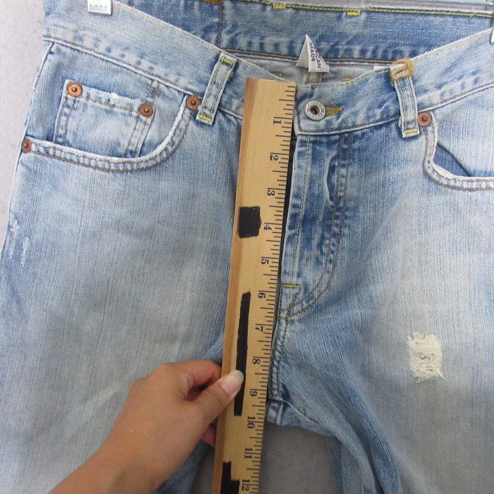 Vintage Lucky Brand Jeans Dungaree Easy Rider Bootleg Distressed Button‎ Fly USA - Picture 9 of 14